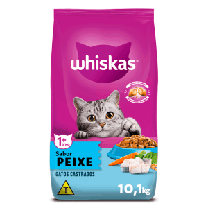 Ração Whiskas Gatos Adultos Castrados Peixe 10,1kg