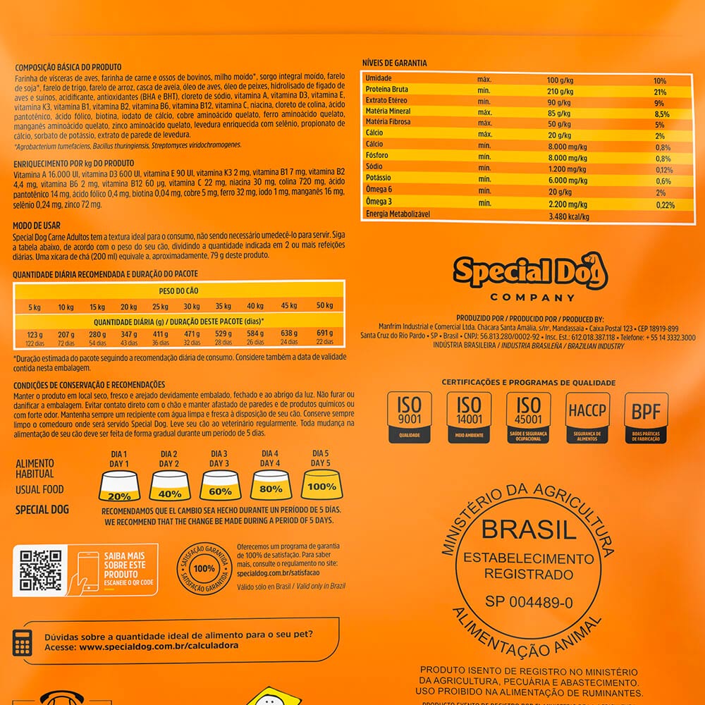 Ração Special Dog Premium Carne para Cães Adultos - Imagem 3
