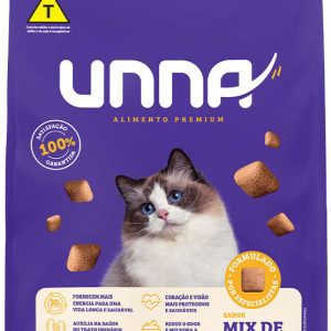 Ração Seca Unna Mix de Carnes para Gatos Adultos 10kg