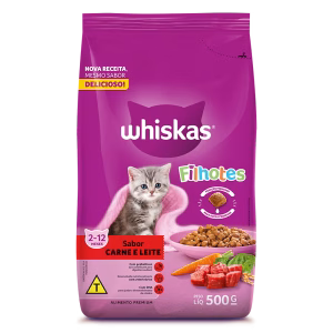 Ração Whiskas Gatos Filhotes Carne e Leite 10kg