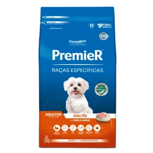 Ração Premier Raças Específicas Maltês Adultos Peru e Arroz